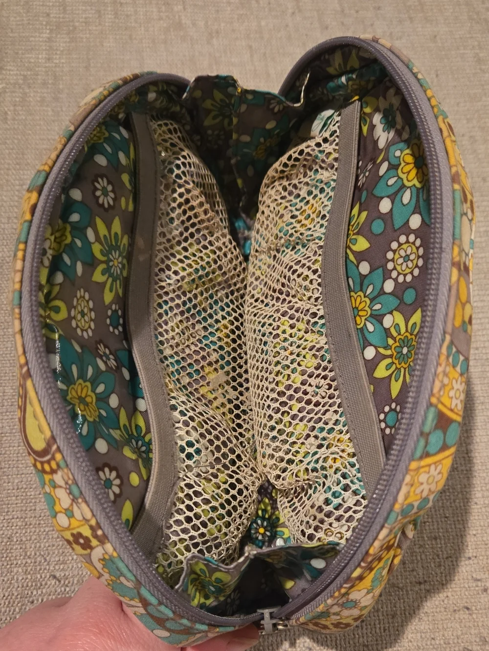 Vera Bradley Lemon Parfait Cosmetic Bag